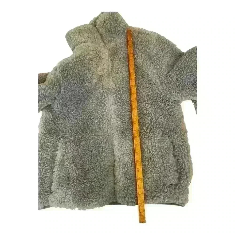 Reel Life Women's Sherpa Jacket Blue Size L Full Zip Stand Collar. - Picture 7 of 7